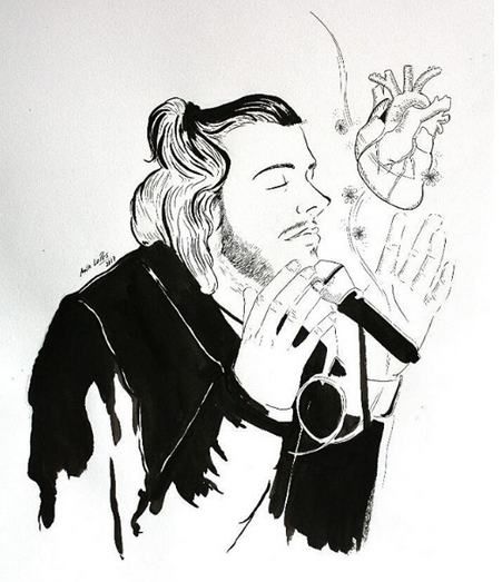Artistas criam várias ilustrações de Salvador Sobral 