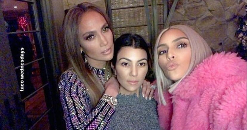 Jennifer Lopez, Kourtney e Kim Kardashian