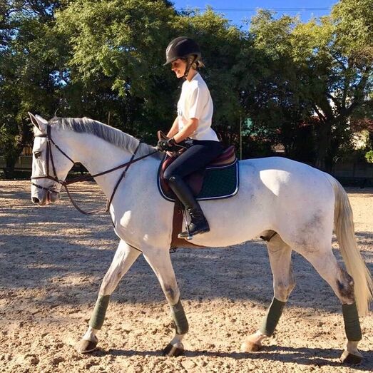 A primeira vez que andou de cavalo