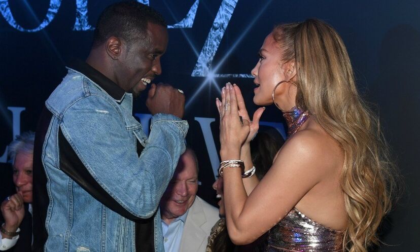 Jennifer Lopez e o ex-namorado,  Sean "Diddy" Combs 