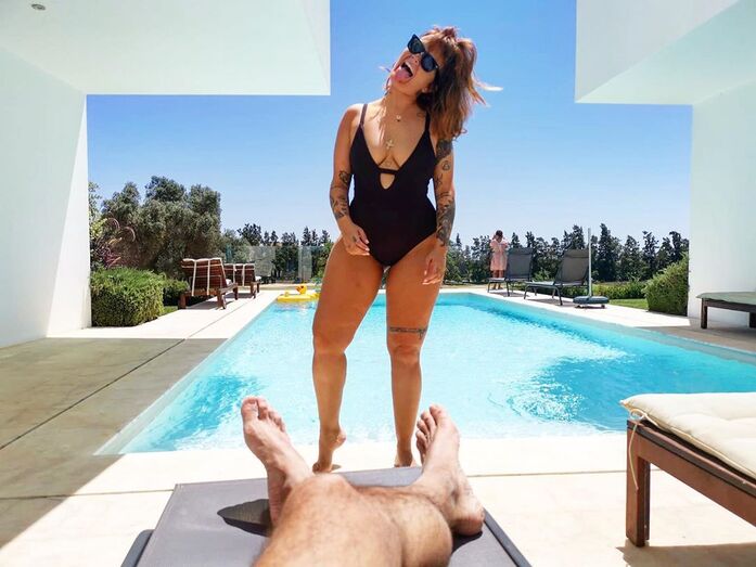 Carolina deslandes, férias, fato de banho, joão clemente, piscina, verão