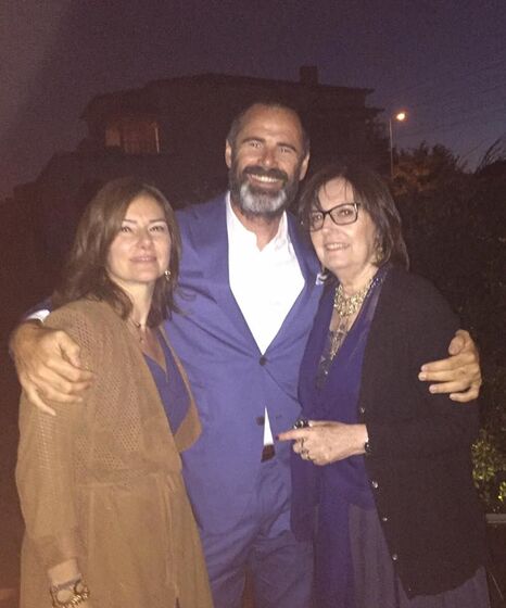 Pedro Lima com a mãe e a irmã